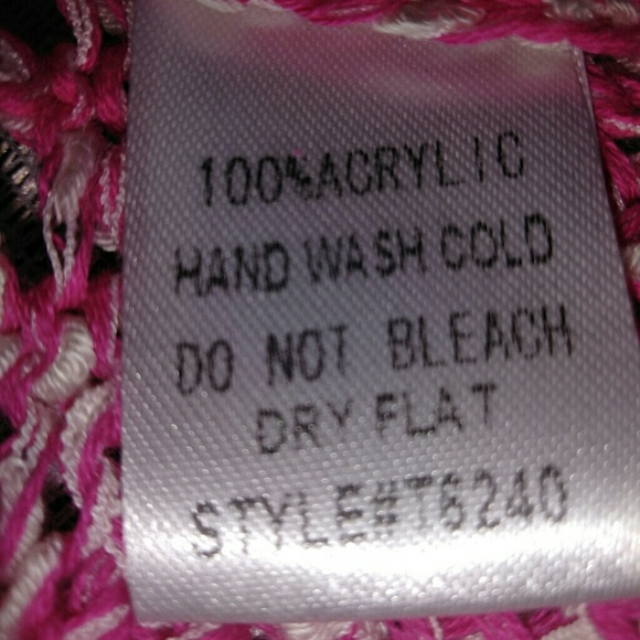 NAMELESS Neon Pink&White Crocheted Sweater… - Picture 3 of 6